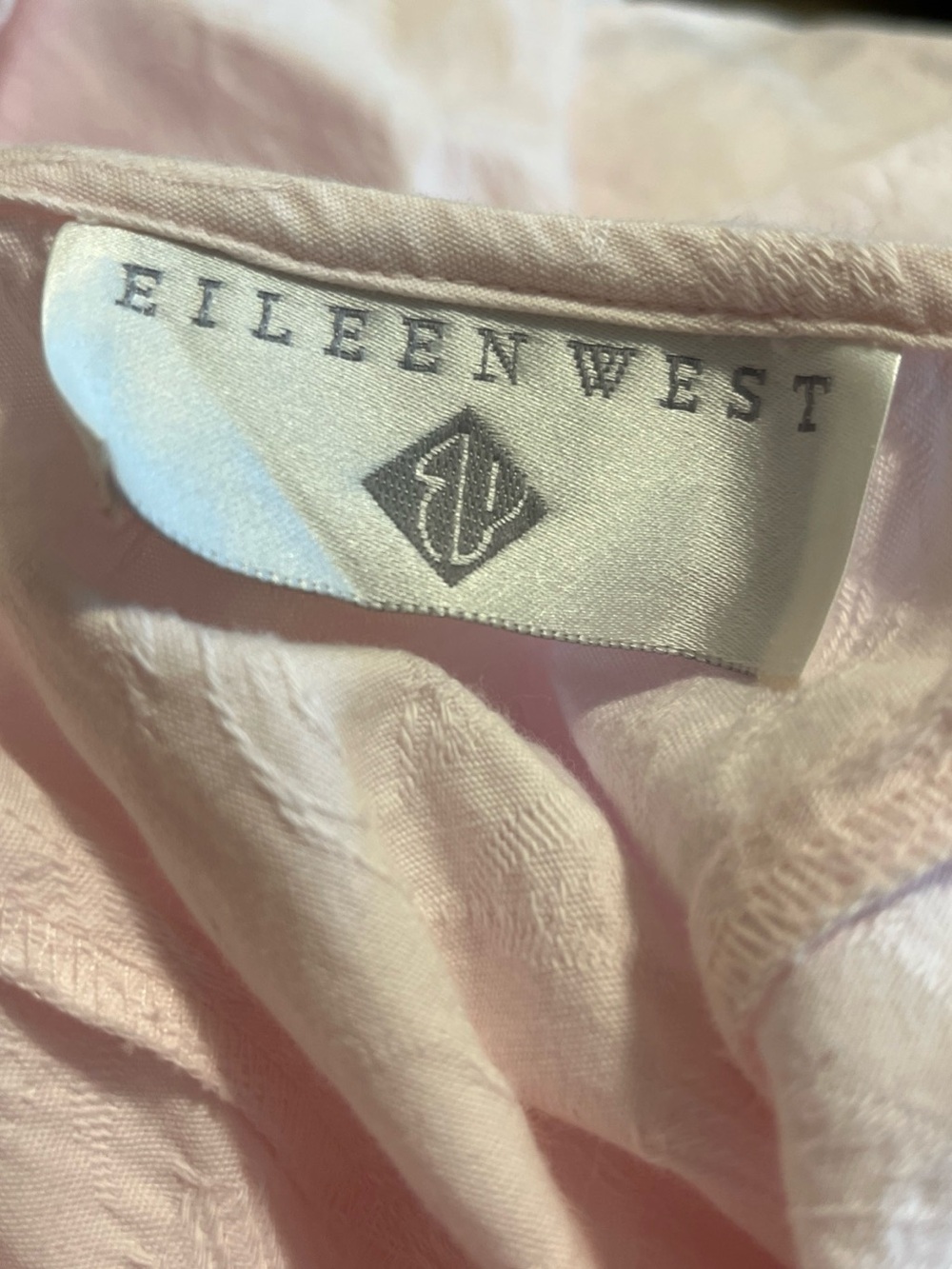 Vintage Eileen West Pale Pink Button-Front Midi Dress 6 - Picture 3 of 4
